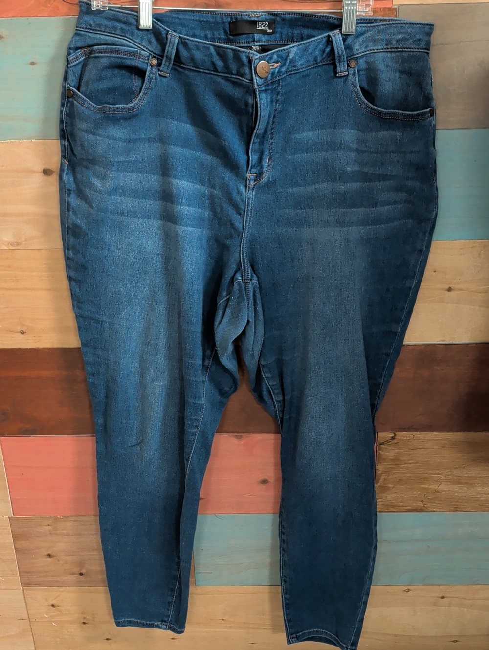 1822 Denim Women's Stretch Jeggings in Dark Blue